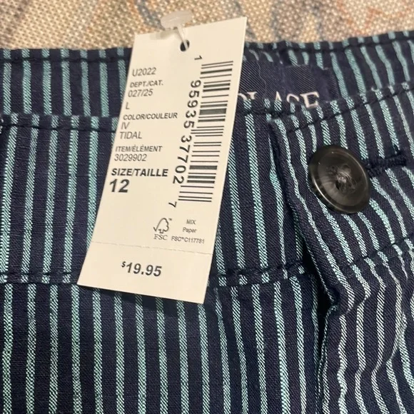 Boys navy pin stripe shorts - Picture 3 of 4